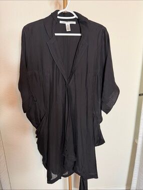 Diane von Furstenberg Women’s Black Silk Wrap Dress